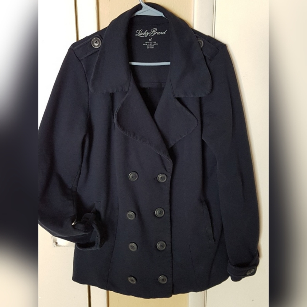 Lucky Brand Navy Blue Peacoat